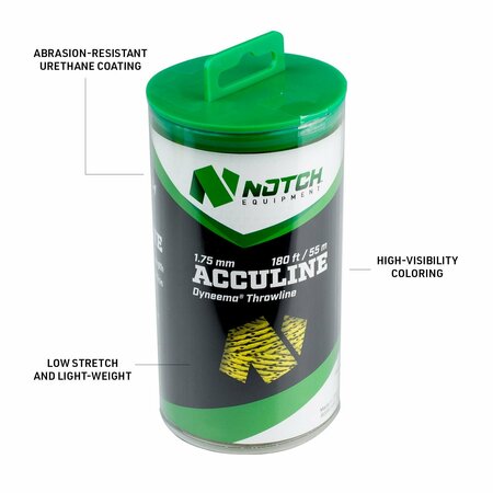 Notch Equipment Notch 1.75mm Acculine Throwline Combo 180ft & 10oz bag 27532